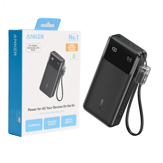 پاوربانک + کابل همراه انکر (ANKER) مدل A1384H11 ظرفیت 20000mAh