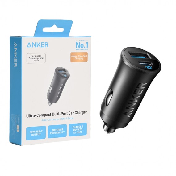 شارژر فندکی 30 وات دو پورت انکر (ANKER) مدل A2741H11