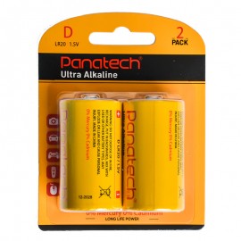 باتری سایز D بزرگ پاناتک (Panatech) مدل Ultra Alkaline LR20 (کارتی 2 تایی)