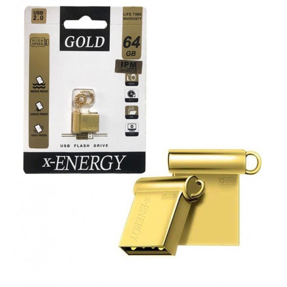 فلش X-Energy مدل 64GB Gold USB 2.0