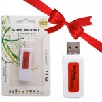 بسته 10 عددی رم ریدر USB2.0 همه کاره 15in1 + یک عدد رایگان