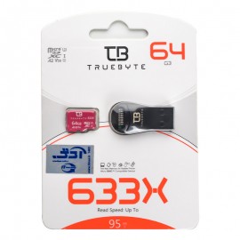 رم موبایل تروبایت (TRUE BYTE) مدل 64GB Micro SDXC + رم ریدر