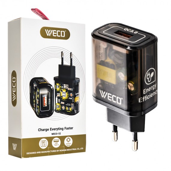 شارژر دیواری تک پورت ویکو (WECO) مدل WECO-52