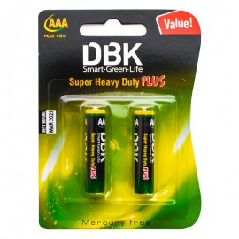 باتری نیم قلمی دی بی کی (DBK) مدل R03 AAA 1.5V (کارتی 2 تایی)