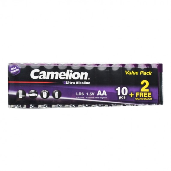 باتری قلمی کملیون (Camelion) مدل Ultra Alkaline LR6 AA (شیرینگ 12 تایی)