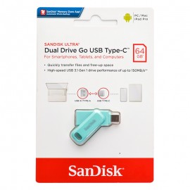 فلش سن دیسک (SanDisk) مدل 64GB Dual Drive GO USB3.1 TYPE-C گارانتی سورین