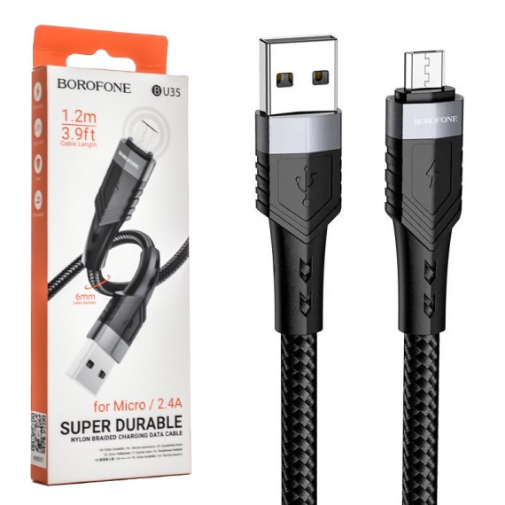 کابل اندروید (MicroUSB) بروفون (BOROFONE) طول 1.2 متر مدل BU35