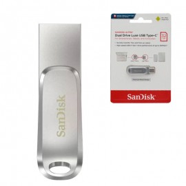 فلش سن دیسک (SanDisk) مدل 32GB Dual Drive Luxe USB3.1 TYPE-C گارانتی سازگار