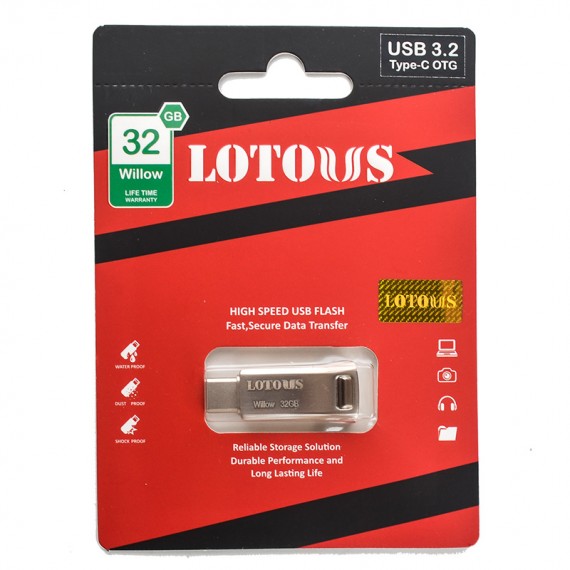 فلش OTG Type-C لوتوس (LOTOUS) مدل 32GB Willow USB3.2