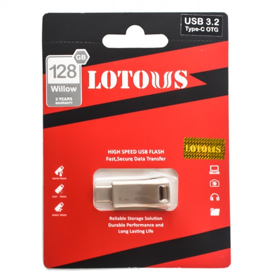 فلش OTG Type-C لوتوس (LOTOUS) مدل 128GB Willow USB3.2