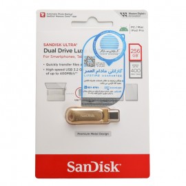 فلش سن دیسک (SanDisk) مدل 256GB Dual Drive Luxe USB3.2 Type-C