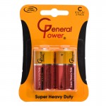 باتری سایز C جنرال پاور (General Power) مدل Super Heavy Duty R14 (کارتی 2 تایی)