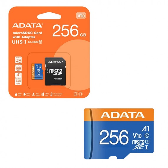 رم موبایل ای دیتا (ADATA) مدل 256GB 100MB/S A1 V10 خشاب دار گارانتی آونگ