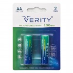 باتری قلمی شارژی وریتی (VERITY) مدل AA 2500mAh 1.2V HR6