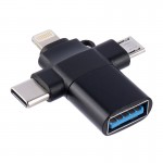 تبدیل OTG (USB 3.0 To iPhone/Type-C/Micro) وریتی (VERITY) مدل A316