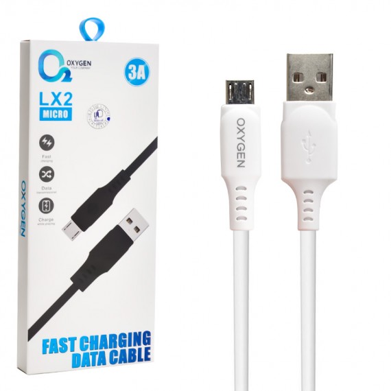 کابل اندروید (MicroUSB) اکسیژن (OXYGEN) طول 1 متر مدل LX2