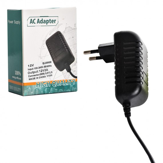 آداپتور سوزنی 12 ولت 2 آمپر 12V/2A کی لینک (KLINK) مدل EU086M