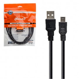 کابل پرینتر USB AM/Mini 5P کایزر (KAISER) طول 1.5 متر
