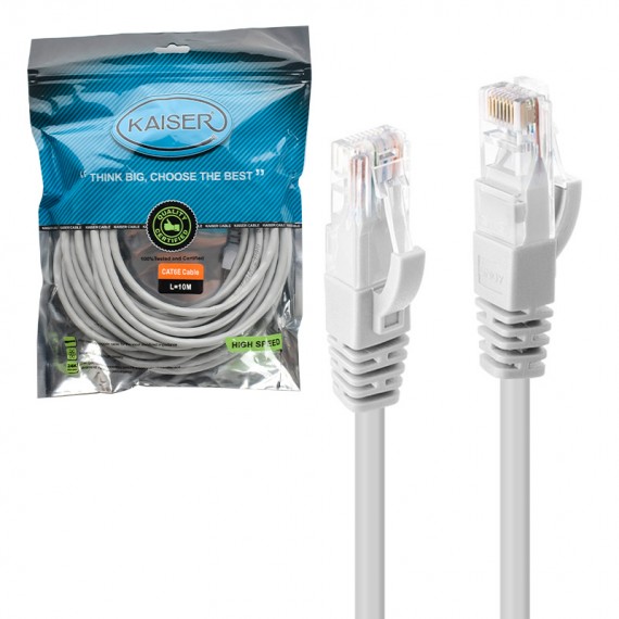 کابل شبکه CAT6E کایزر (KAISER) طول 10 متر