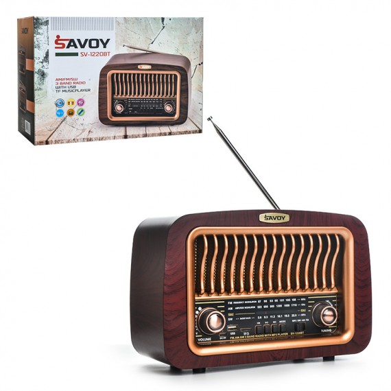 اسپیکر بلوتوث رم و فلش خور ساووی (SAVOY) مدل SV-1220BT