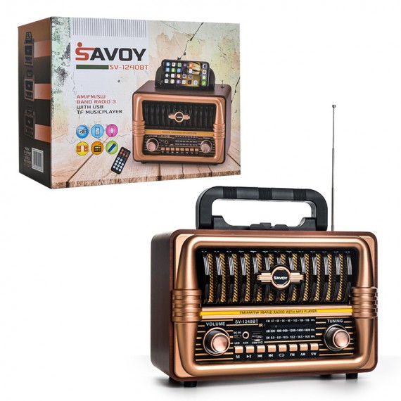 اسپیکر بلوتوث رم و فلش خور ساووی (SAVOY) مدل SV-1240BT