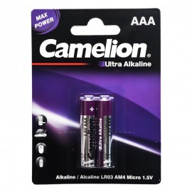 باتری نیم قلمی کملیون (Camelion) مدل Ultra Alkaline LR03 AAA (2 تایی)