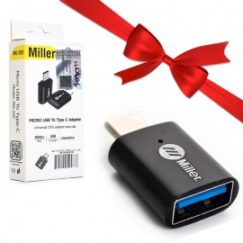 بسته 1+10 تبدیل Type-C به USB (OTG) میلر (Miller) مدل 202 (یک عدد هدیه)