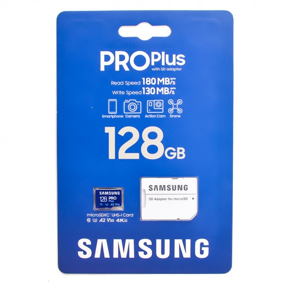 رم موبایل سامسونگ (SAMSUNG) مدل 128GB U3 A2 V30 180MB/s Pro Plus خشاب دار