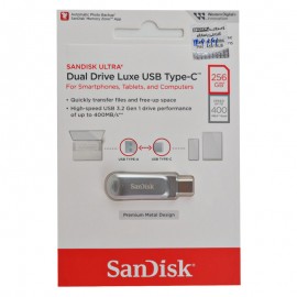 فلش سن دیسک (SanDisk) مدل 256GB Dual Drive luxe USB3.2 Type-C گارانتی رهجو