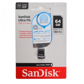 فلش سن دیسک (SanDisk) مدل 64GB Ultra Fit CZ430 USB3.2 گارانتی سازگار