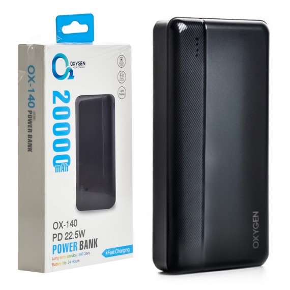 پاوربانک اکسیژن (OXYGEN) مدل OX-140 ظرفیت 20000mAh 22.5W