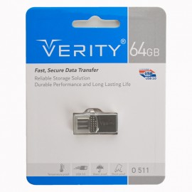 فلش وریتی (VERITY) مدل 64GB O511 Type-C گارانتی آسان سرویس