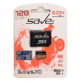 رم موبایل سیو ایت (SAVE IT) مدل 128GB MicroSD U3 V30 4K خشاب دار