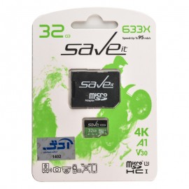 رم موبایل سیو ایت (SAVE IT) مدل 32GB MicroSD U3 V30 4K خشاب دار