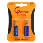 باتری قلمی جنرال پاور (General Power) مدل Super Alkaline LR6 AA (کارتی 2 تایی)