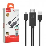 کابل 1 به 2 تایپ سی (HDMI to Type-C) پرووان (ProOne) طول 1.8 متر مدل PCH77