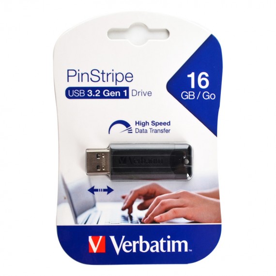 فلش ورباتیم (Verbatim) مدل 16GB PinStripe USB3.2 گارانتی حافظه طلایی تهران