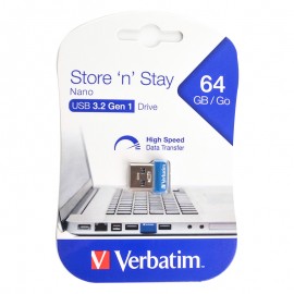 فلش ورباتیم (Verbatim) مدل 64GB Store n Stay Nano USB3.2 گارانتی حافظه طلایی تهران