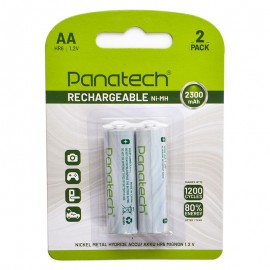 باتری قلمی شارژی پاناتک (Panatech) مدل Ni-MH Rechargeable HR6 2300mAh AA (کارتی 2 تایی)