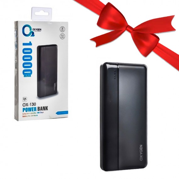 بسته 1+10 پاوربانک اکسیژن (OXYGEN) مدل OX-130 ظرفیت 10000mAh 22.5W (یک عدد هدیه)