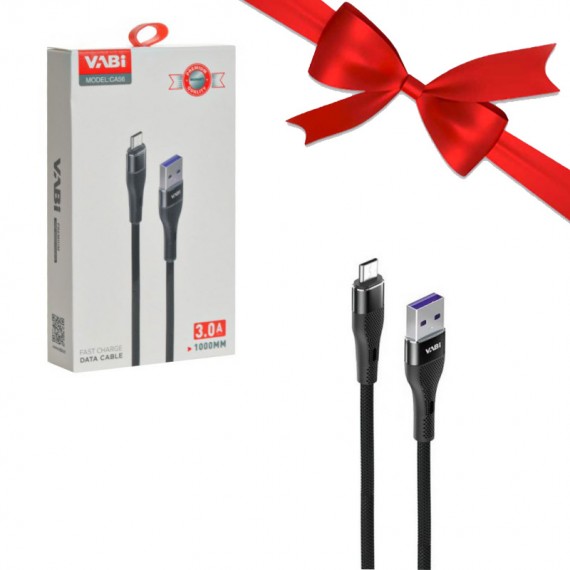 بسته 1+10 کابل اندروید (MicroUSB) وابی (VABi) طول 1 متر مدل CA56 (یک عدد هدیه)