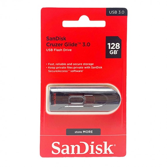 فلش سن دیسک (SanDisk) مدل 128GB Cruzer Glide USB3.0 گارانتی حافظه طلایی تهران