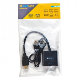 کابل تبدیل HDMI TO VGA همراه کابل صدا وان مکس (ONE MAX) طول 25 سانتی متر مدل OM-151A