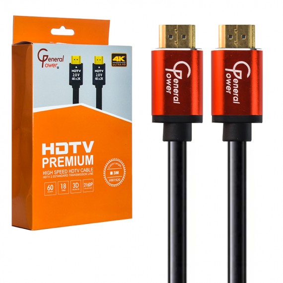 کابل HDMI 4K 2V جنرال پاور (General Power) طول 3 متر مدل HW1920