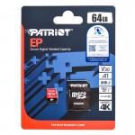 رم موبایل پاتریوت (PATRIOT) مدل 64GB MicroSD A1 V30 4K EP خشاب دار