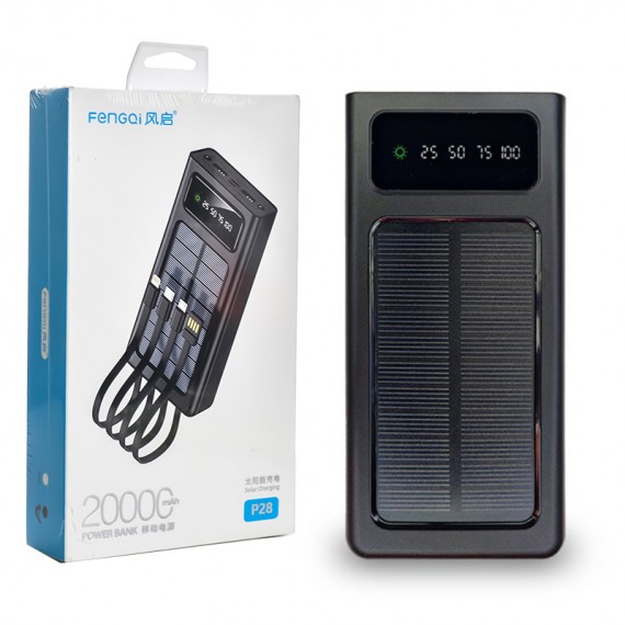 پاوربانک + کابل همراه FenGQi مدل P28 ظرفیت 20000mAh