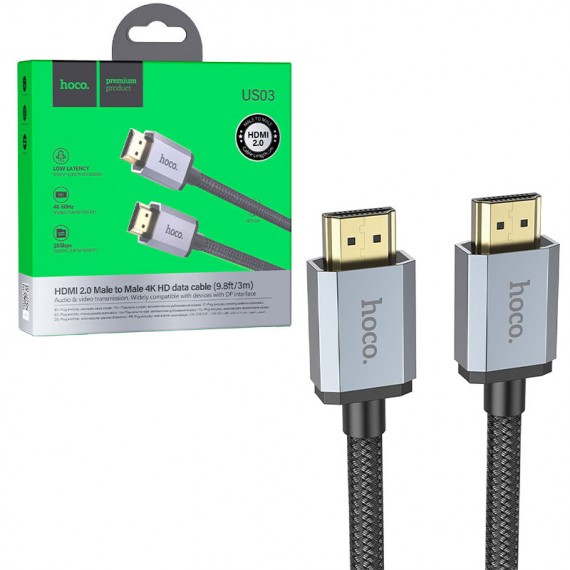 کابل HDMI هوکو (hoco) طول 3 متر مدل US03