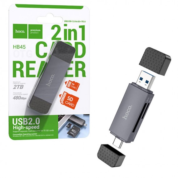 رم ریدر USB2.0/USB-C OTG هوکو (hoco) مدل HB45