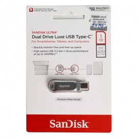 فلش سن دیسک (SanDisk) مدل 1TB Dual Drive Luxe USB3.2 Type-C گارانتی ایران رهجو