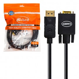 کابل تبدیل DisplayPort To VGA کایزر (KAISER) طول 1.8 متر